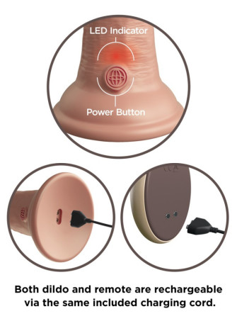 9" Vibrating + Dual Density Silicone Cock with Remote